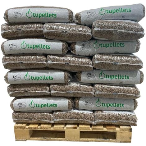 Tupelles Pellet de madera natural 100% para calefacción 20 sacos de 15 Kg Combustible ecológico Energía renovable