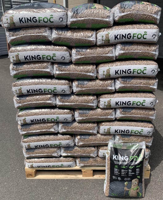 Palet de 77 sacos de pellet KINGFOC