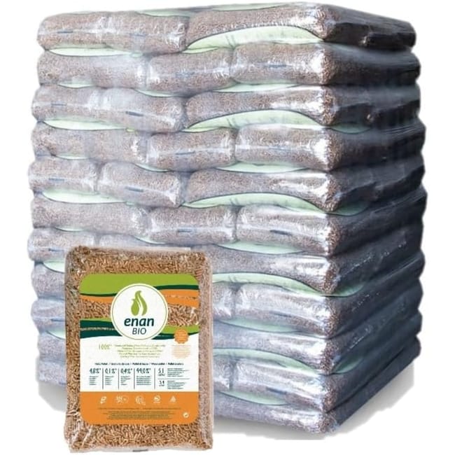 ENAN Bio - Palet de 70 Sacos de Pellets de 15 Kilos EN Plus A1 (1050kg). Entrega a Domicilio